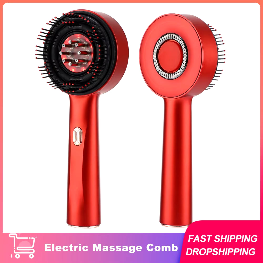 Revitalize Your Hair with the Electric Massage Comb - Vibration & Red Light Therapy for Hair Growth and Scalp Health!
