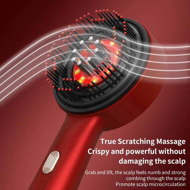 Revitalize Your Hair with the Electric Massage Comb - Vibration & Red Light Therapy for Hair Growth and Scalp Health!